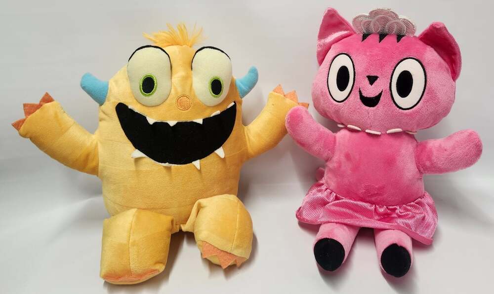 Kohl's Cares Bob Shea Plush Lot Ballet Cat Yellow Monster Set of 2